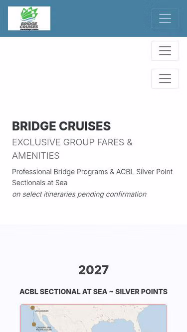 Screenshot of bridge.cruises