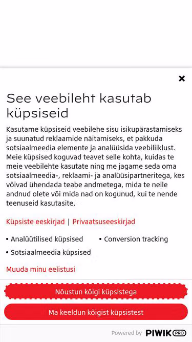 Screenshot of bridgestone.ee