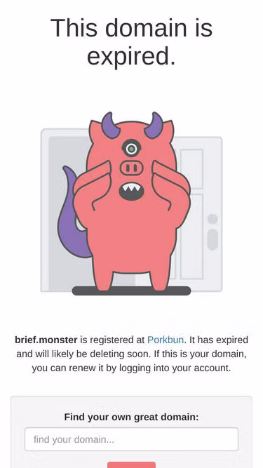 Screenshot of brief.monster