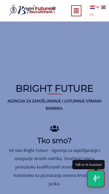 Screenshot of brightfuture.hr