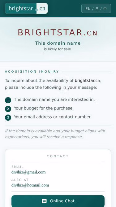 Screenshot of brightstar.cn