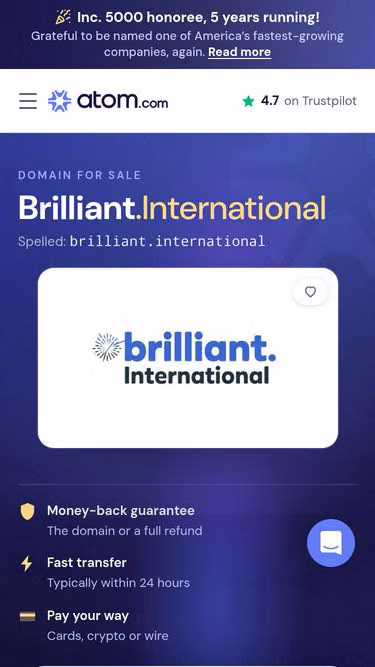 Screenshot of brilliant.international