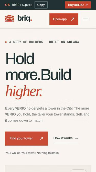 Screenshot of briq.finance