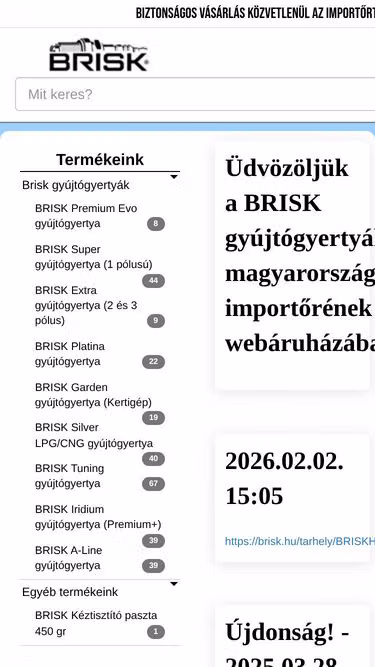 Screenshot of brisk.hu