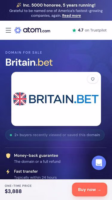 Screenshot of britain.bet