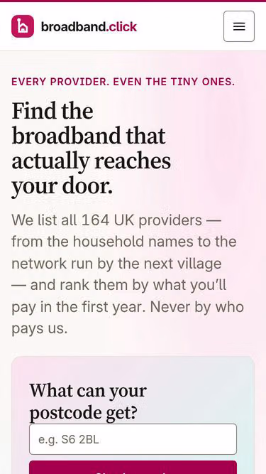 Screenshot of broadband.click