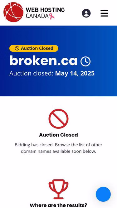 Screenshot of broken.ca
