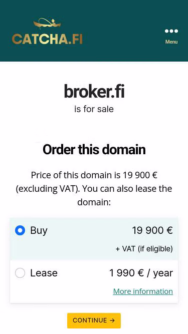 Screenshot of broker.fi