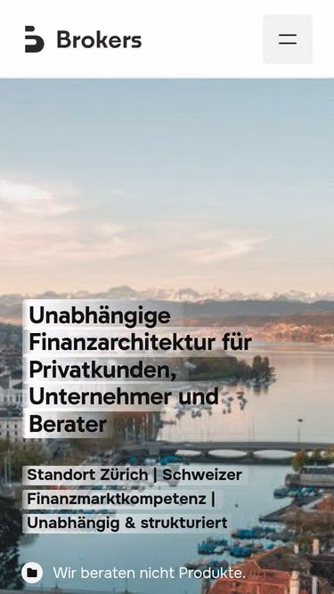 Screenshot of brokers.ch