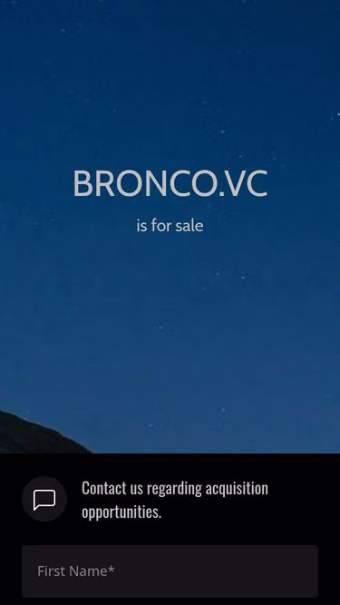 Screenshot of bronco.vc