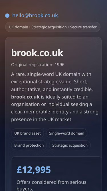 Screenshot of brook.co.uk