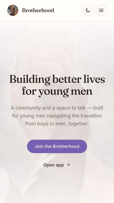 Screenshot of brotherhood.social
