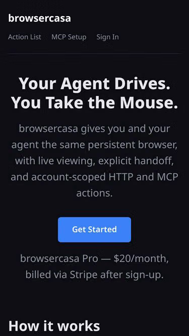 Screenshot of browser.casa