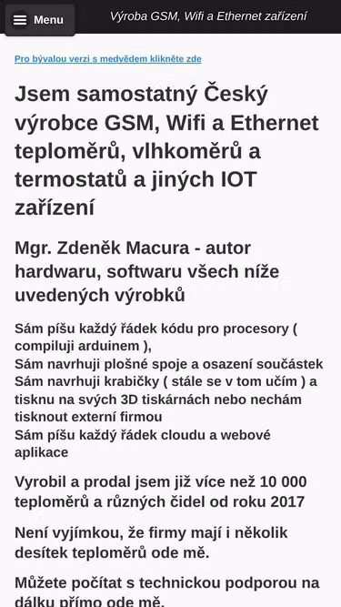 Screenshot of brrr.cz
