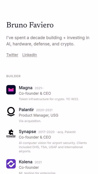 Screenshot of bruno.vc
