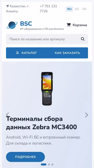 Screenshot of bsc.kz