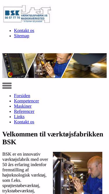 Screenshot of bsk.dk