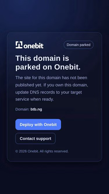 Screenshot of btb.ng