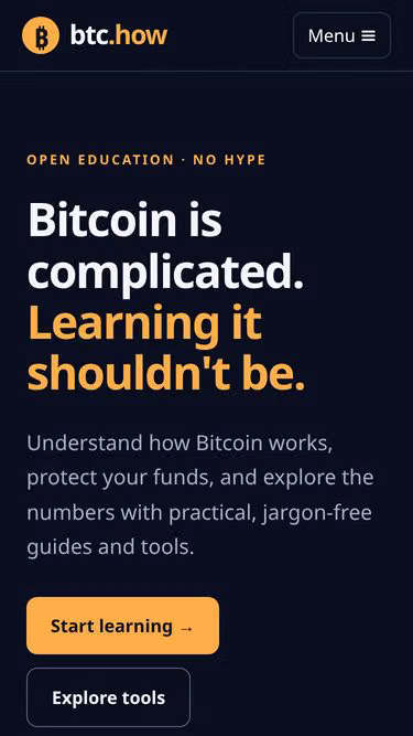 Screenshot of btc.how