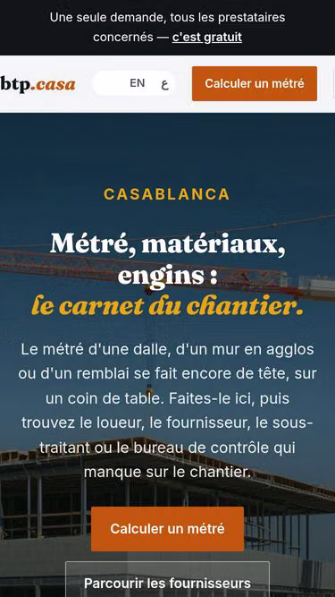 Screenshot of btp.casa