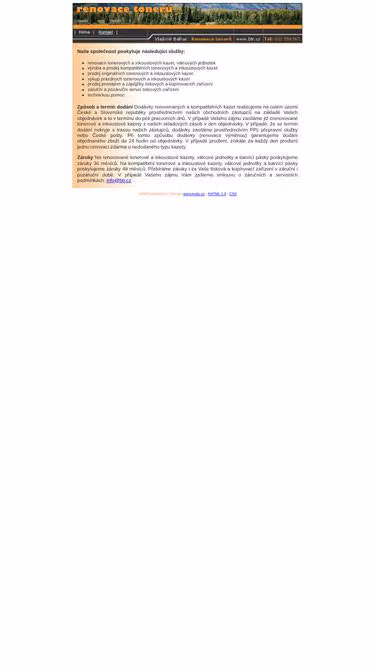 Screenshot of btr.cz