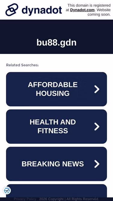 Screenshot of bu88.gdn