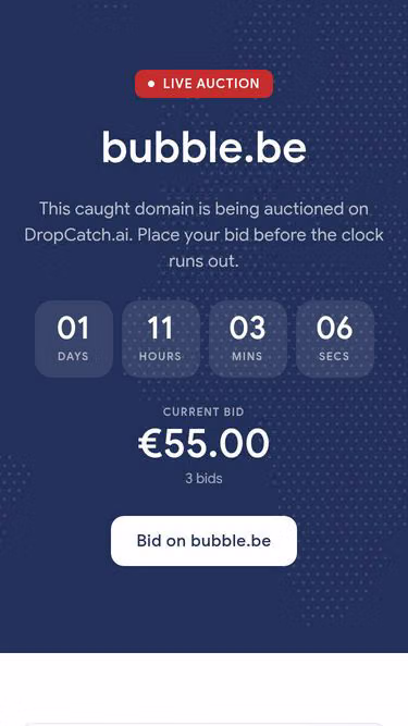 Screenshot of bubble.be
