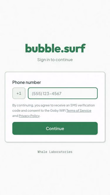 Screenshot of bubble.surf