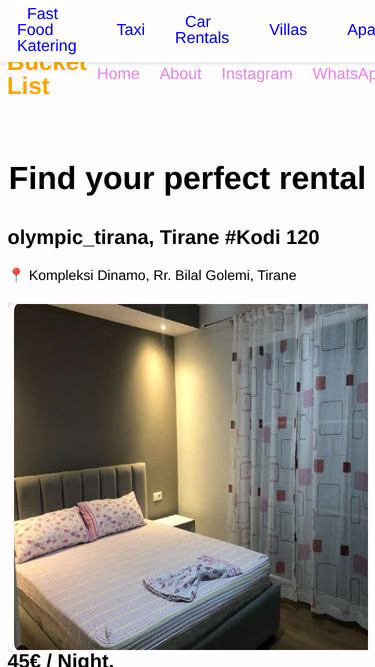 Screenshot of bucketlist.al
