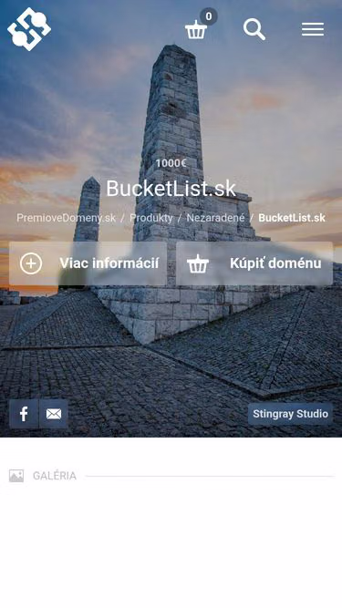 Screenshot of bucketlist.sk
