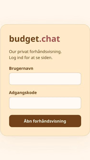 Screenshot of budget.chat