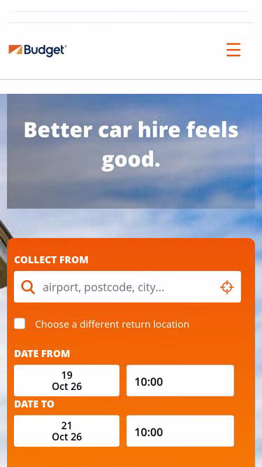 Screenshot of budget.co.uk
