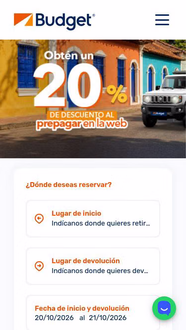 Screenshot of budget.com.ni