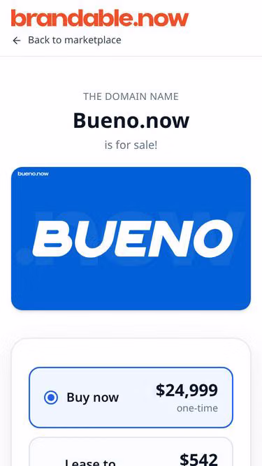 Screenshot of bueno.now