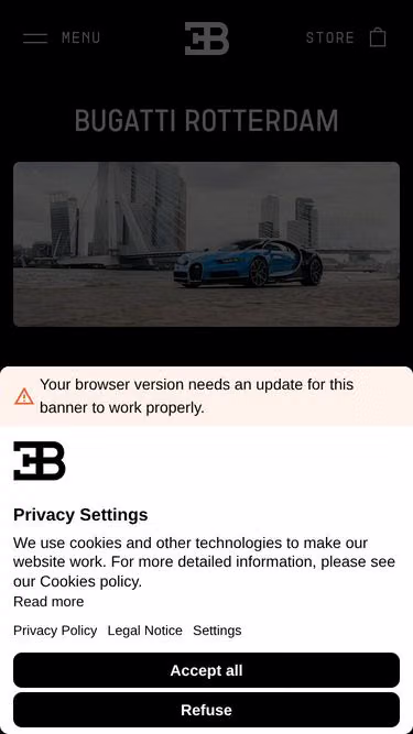Screenshot of bugatti.nl