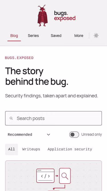 Screenshot of bugs.exposed