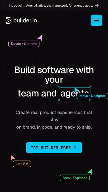 Screenshot of builder.sh