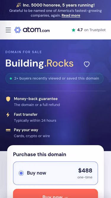 Screenshot of building.rocks