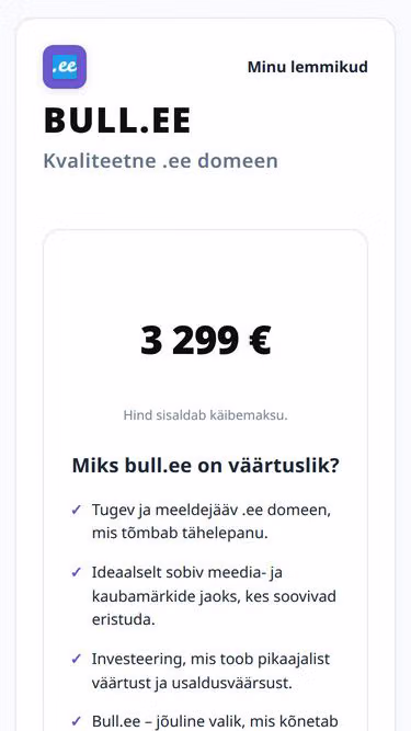 Screenshot of bull.ee