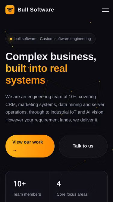 Screenshot of bull.software