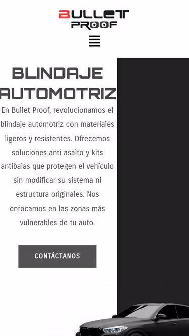 Screenshot of bulletproof.com.mx