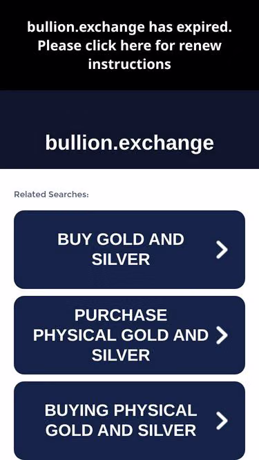 Screenshot of bullion.exchange
