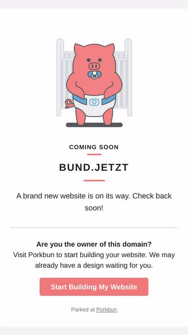 Screenshot of bund.jetzt