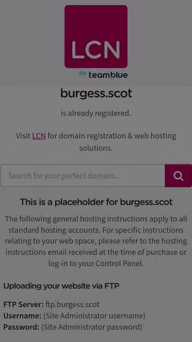 Screenshot of burgess.scot