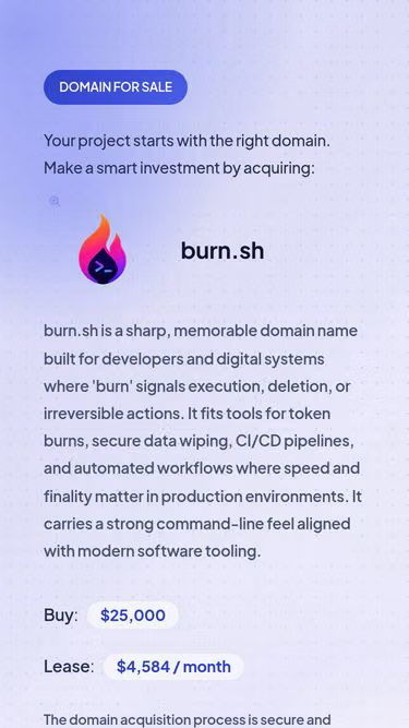 Screenshot of burn.sh