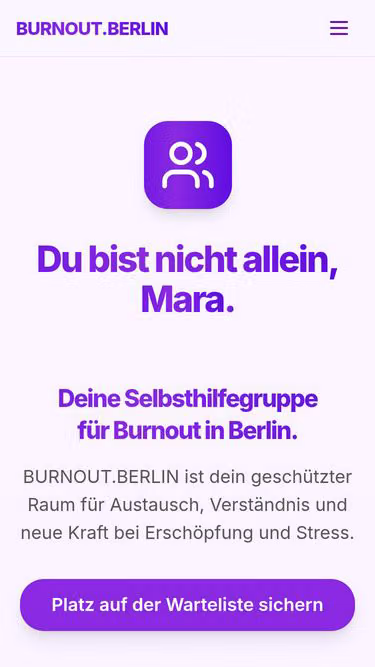 Screenshot of burnout.berlin