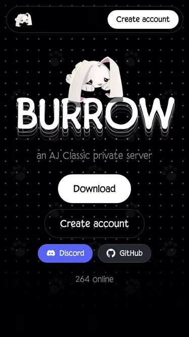 Screenshot of burrow.moe