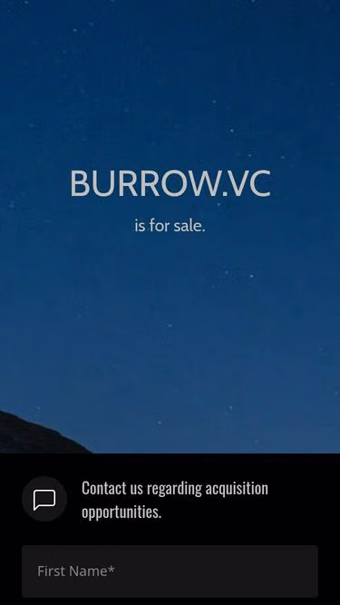 Screenshot of burrow.vc