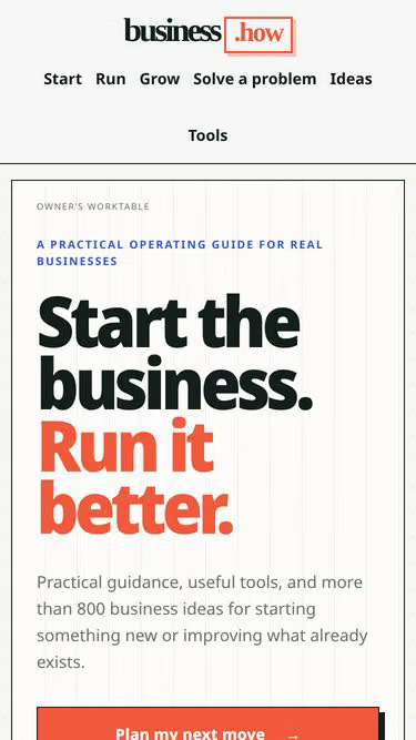Screenshot of business.how