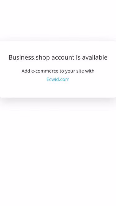 Screenshot of business.shop